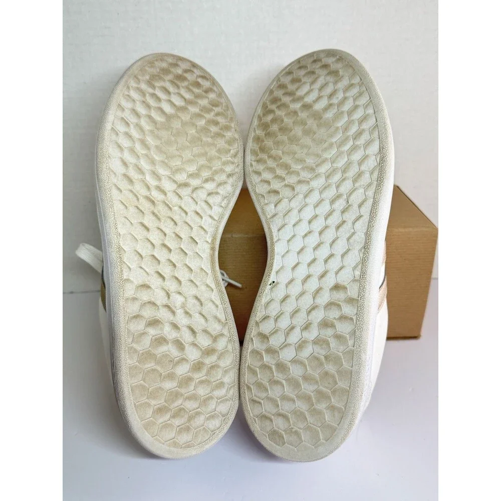 ADIDAS Grand Court White Platinum Metallic Lace Up Sneakers Women Size 10 (Bx 5)
